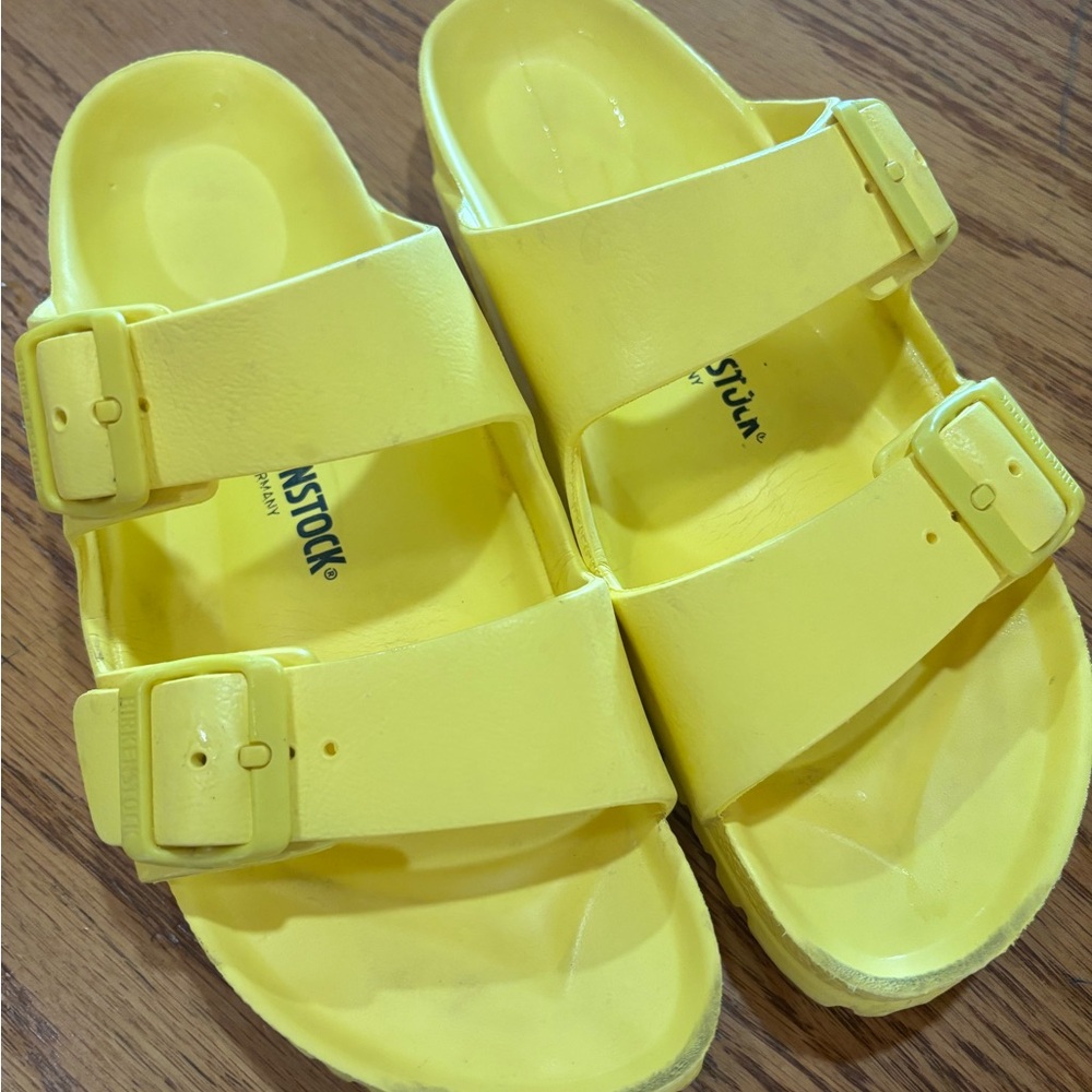 Birkenstock Yellow Sandals with Adjustable Straps